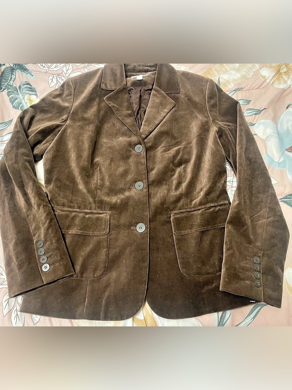 Charter Club Brown Cotton Blazer Size 8